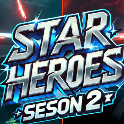 Grafika przedstawia napis z gry Star Heroes