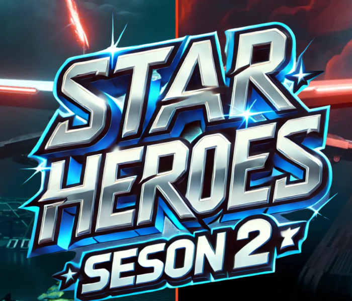 Grafika przedstawia napis z gry Star Heroes