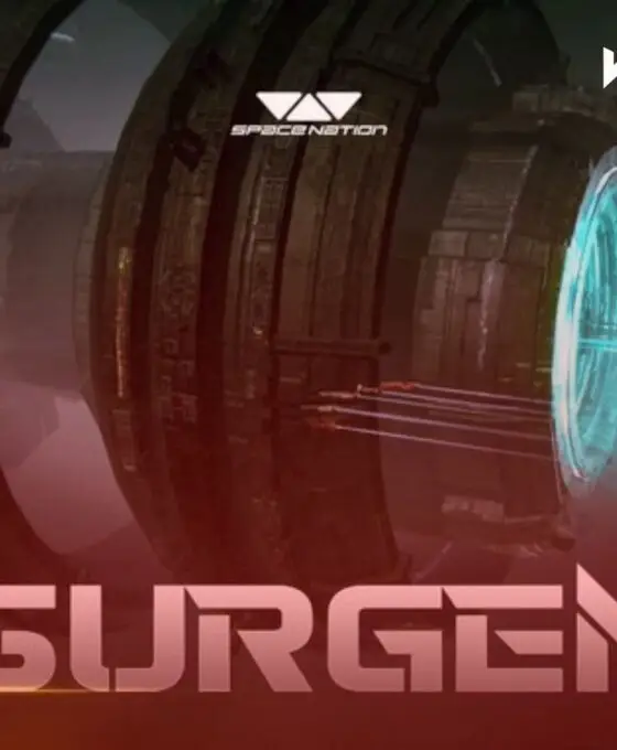 Logo SpaceNation na tle nowego galaktycznego środowiska ANSZU Frontline z napisem "Resurgence – nowy sezon już 10 lipca 2025".