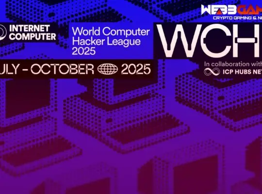 Schemat warstwowej architektury Internet Computer, pokazujący infrastrukturę węzłów, replik i canisterów.