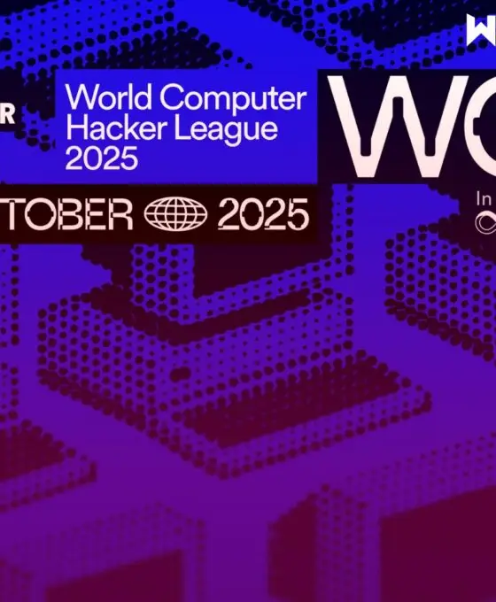 Schemat warstwowej architektury Internet Computer, pokazujący infrastrukturę węzłów, replik i canisterów.